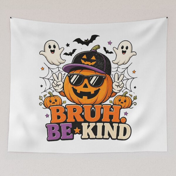 Item preview, Bruh Be Kind Halloween Pumpkin Funny Retro Halloween Shirt designed and sold by nivadaofficiel2.