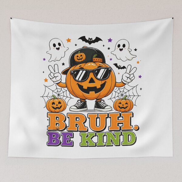 Item preview, Bruh Be Kind Halloween Pumpkin Funny Retro Halloween Shirt designed and sold by nivadaofficiel2.