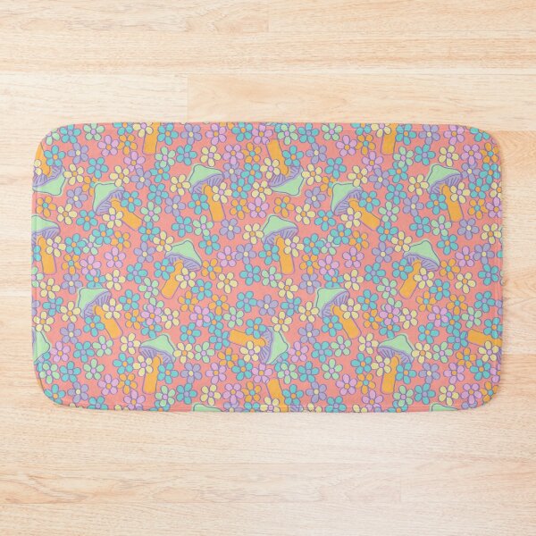 Item preview, Retro Country Mushrooms in Faded Pastel designed and sold by YesterdayColl.