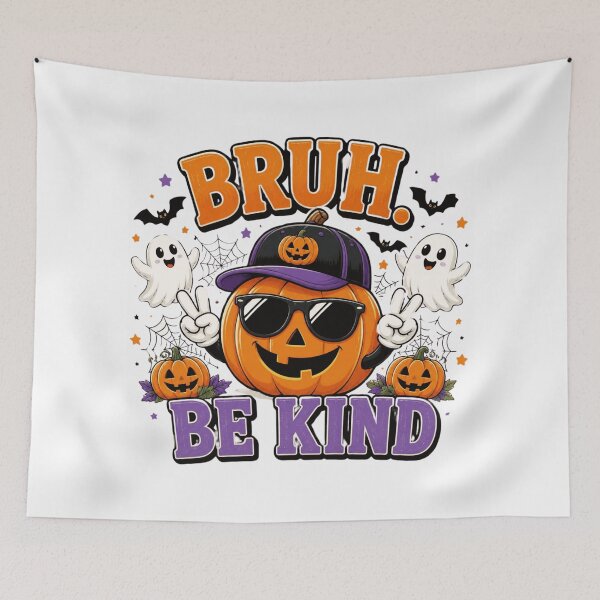 Item preview, Bruh Be Kind Halloween Pumpkin Funny Retro Halloween Shirt designed and sold by nivadaofficiel2.
