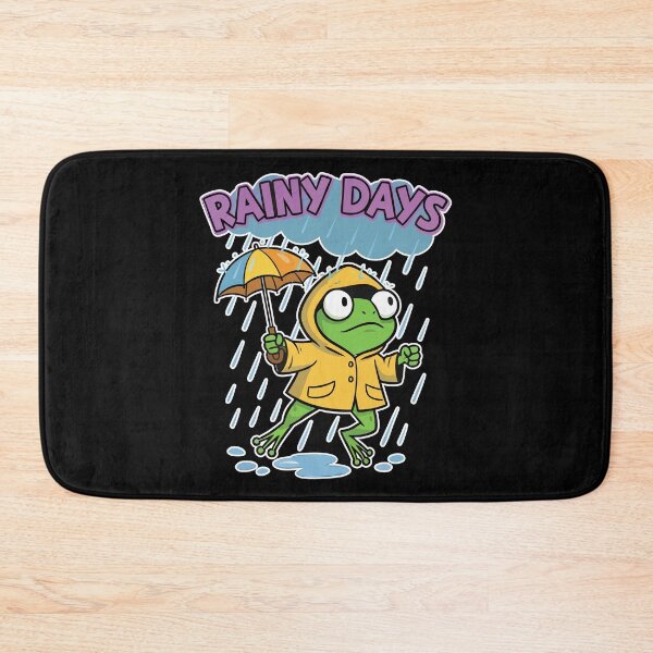 Item preview, Rainy Days Cute Frog Yellow Raincoat Cartoon designed and sold by Taridesign.