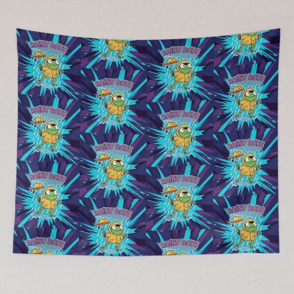 Item preview, Rainy Days Cute Frog Yellow Raincoat Cartoon designed and sold by Taridesign.