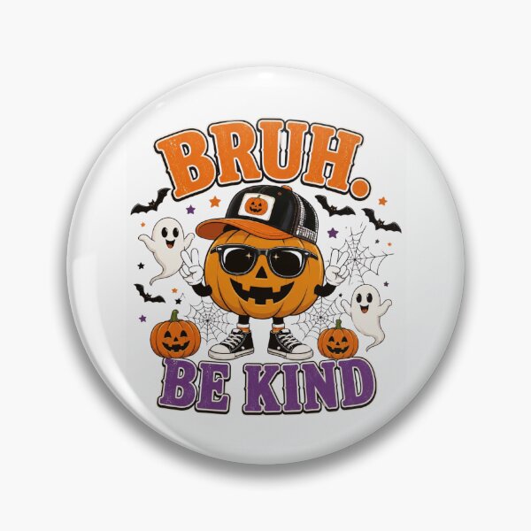 Item preview, Bruh Be Kind Halloween Pumpkin Funny Retro Halloween Shirt designed and sold by nivadaofficiel2.