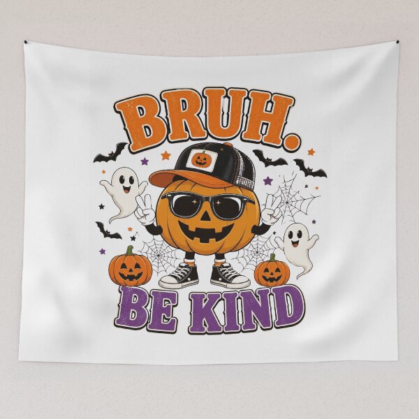Item preview, Bruh Be Kind Halloween Pumpkin Funny Retro Halloween Shirt designed and sold by nivadaofficiel2.