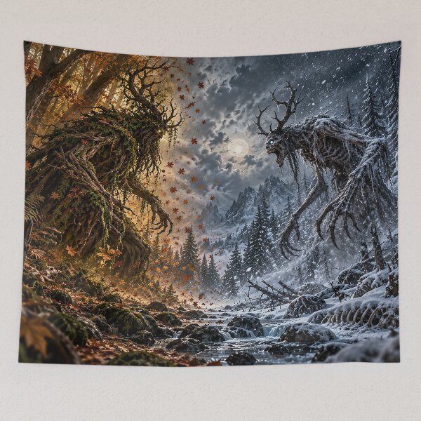 Item preview, Leshy vs Wendigo designed and sold by nikkolaus.