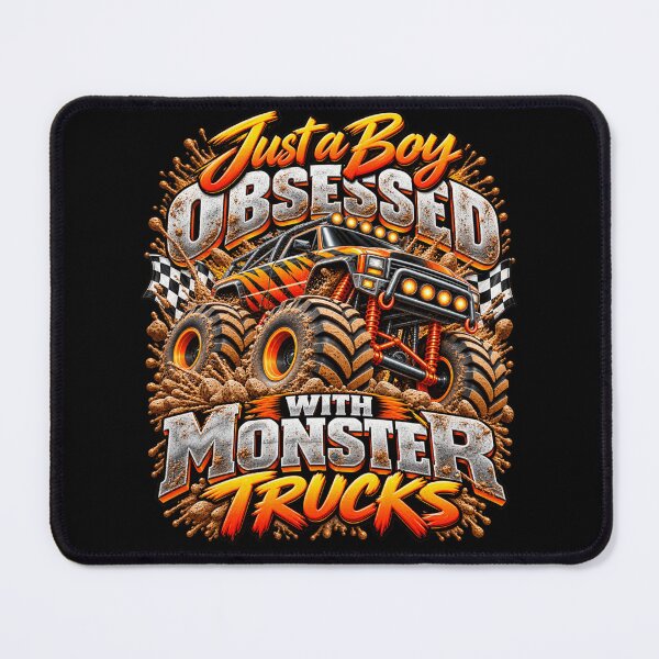 Item preview, Just a Boy Obsessed With Monster Trucks Funny Monster Truck Kid Off Road Racing designed and sold by 76Valeria.