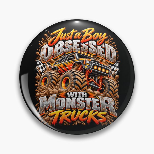 Item preview, Just a Boy Obsessed With Monster Trucks Funny Monster Truck Kid Off Road Racing designed and sold by 76Valeria.