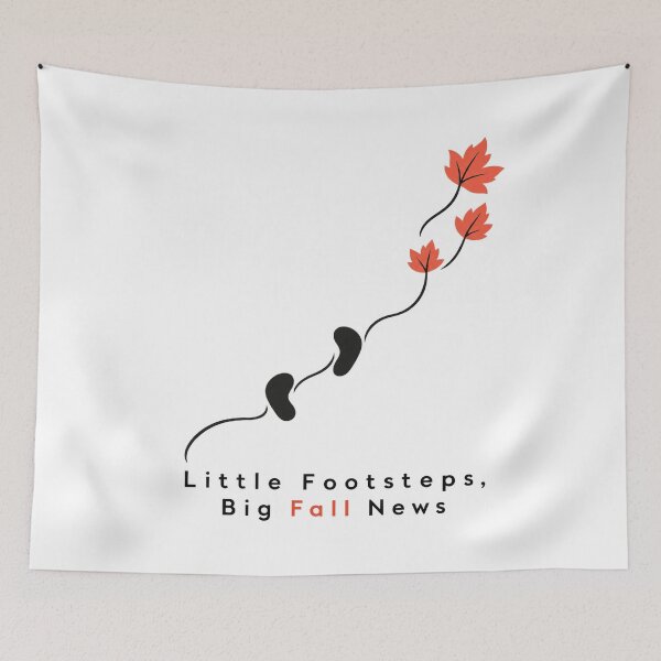 Item preview, Little Footsteps Big Fall News - Pregnancy Announcement designed and sold by AMICO77.
