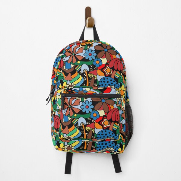 Item preview, 70's Psychedelic Garden in Primary + Black designed and sold by YesterdayColl.