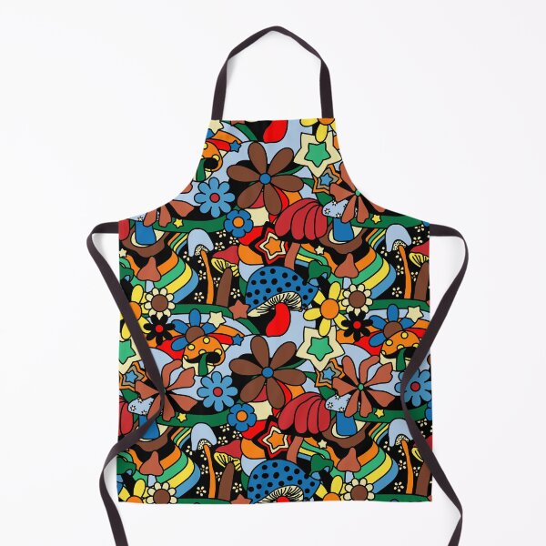 Item preview, 70's Psychedelic Garden in Primary + Black designed and sold by YesterdayColl.