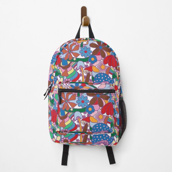 Item preview, 70's Psychedelic Garden in Scandi Primary + White designed and sold by YesterdayColl.