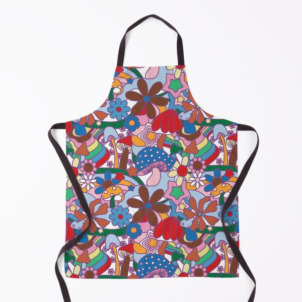 Item preview, 70's Psychedelic Garden in Scandi Primary + White designed and sold by YesterdayColl.