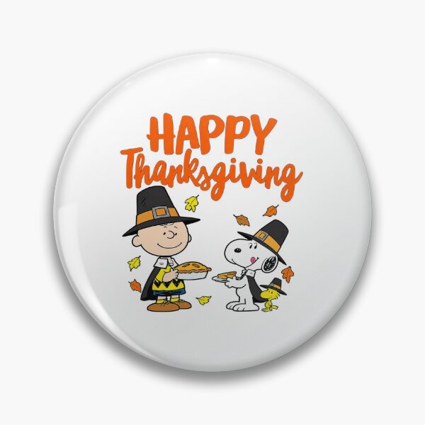 Item preview, Happy Thanksgiving Charlie Brown Snoopy Woodstock Pilgrim Pie designed and sold by YAWO-PAE.