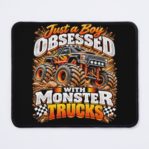 Item preview, Just a Boy Obsessed With Monster Trucks Funny Monster Truck Kid Off Road Racing designed and sold by 76Valeria.