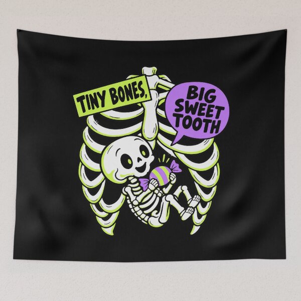 Item preview, Tiny Bones Big Sweet Tooth - Skeleton Pregnancy Halloween designed and sold by AMICO77.