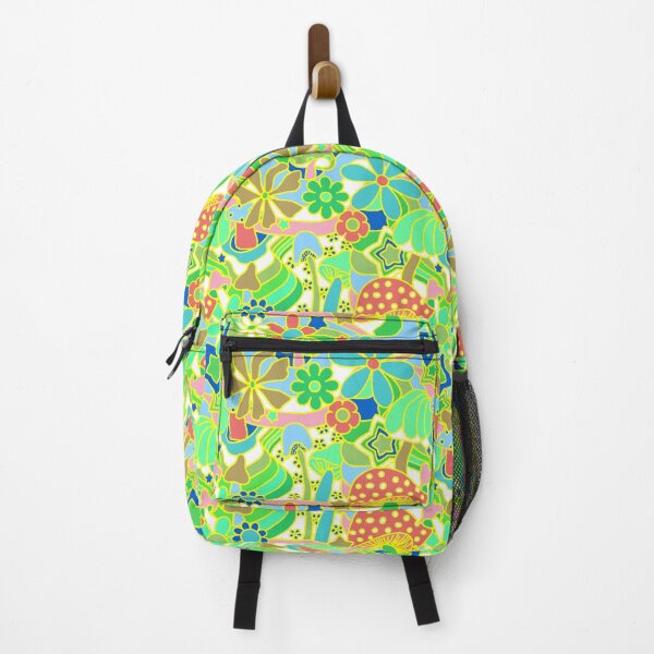 Item preview, 70's Psychedelic Garden in Lime + White designed and sold by YesterdayColl.