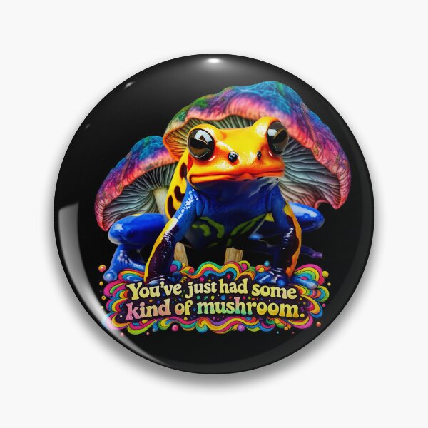 Item preview, You’ve Just Had Some Kind of Mushroom – Psychedelic Colorful Frog designed and sold by Classic Chaos Creations.