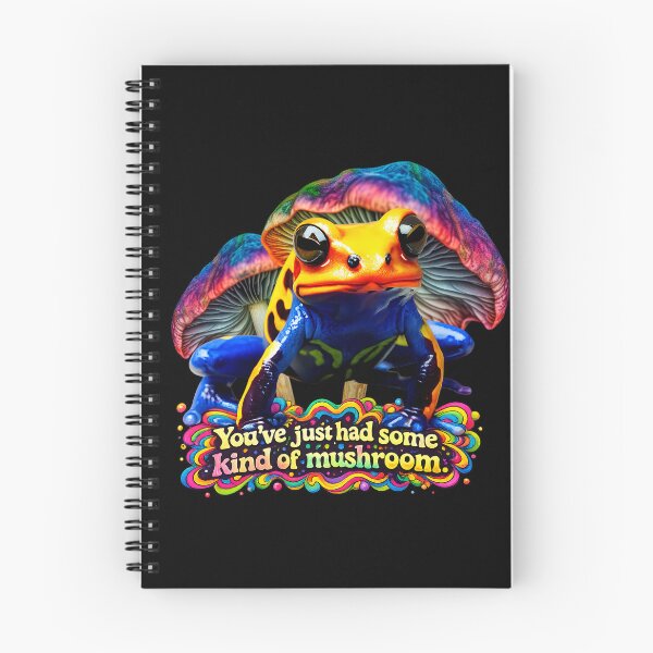 Item preview, You’ve Just Had Some Kind of Mushroom – Psychedelic Colorful Frog designed and sold by Classic Chaos Creations.