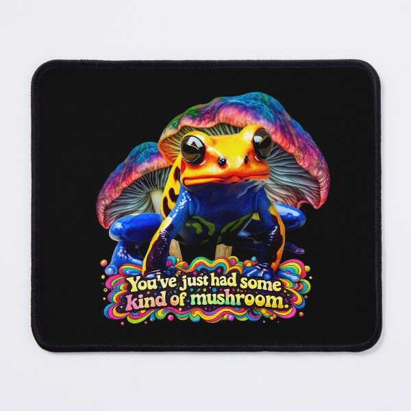 Item preview, You’ve Just Had Some Kind of Mushroom – Psychedelic Colorful Frog designed and sold by Classic Chaos Creations.