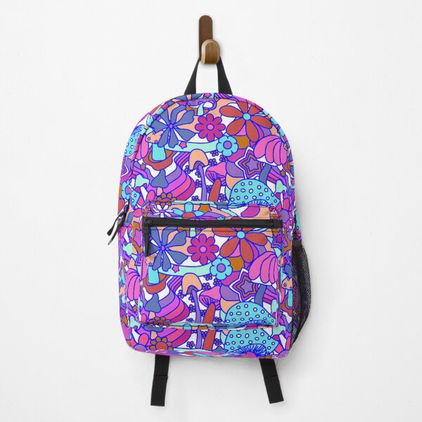 Item preview, 70's Psychedelic Garden in Pink + White designed and sold by YesterdayColl.