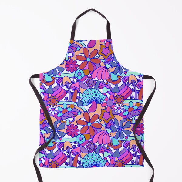 Item preview, 70's Psychedelic Garden in Pink + White designed and sold by YesterdayColl.