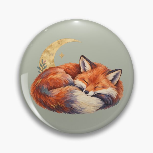 Item preview, Sleeping Fox with Crescent Moon designed and sold by  MAD's Recreation Studio.