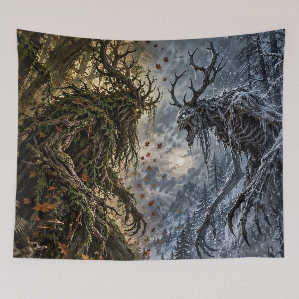 Item preview, Leshy vs Wendigo designed and sold by nikkolaus.
