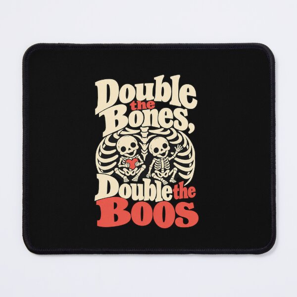 Item preview, Double the Bones Double the Boos - Twin Skeleton Pregnancy designed and sold by AMICO77.