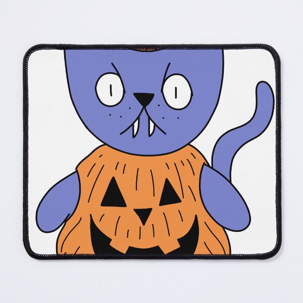 Item preview, pumpkin suit mean cat - purple designed and sold by motherbrainart.