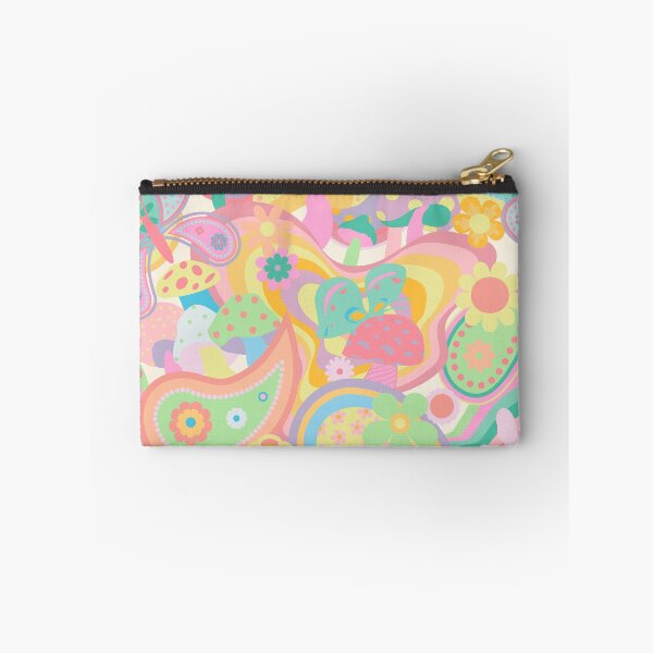 Item preview, Psychedelic Mushroom Daisy Paisley in Pastel Rainbow designed and sold by YesterdayColl.
