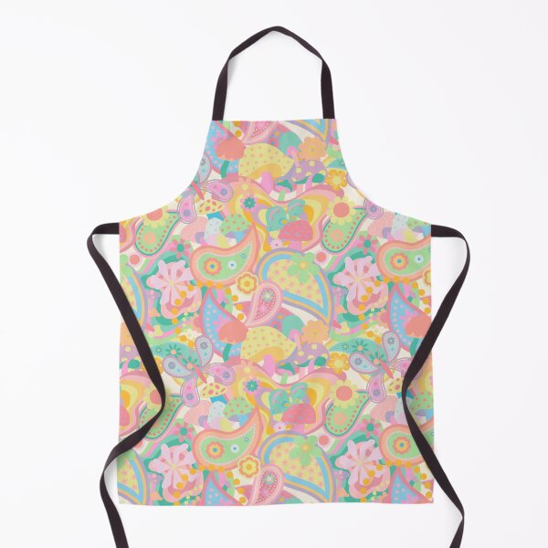 Item preview, Psychedelic Mushroom Daisy Paisley in Pastel Rainbow designed and sold by YesterdayColl.