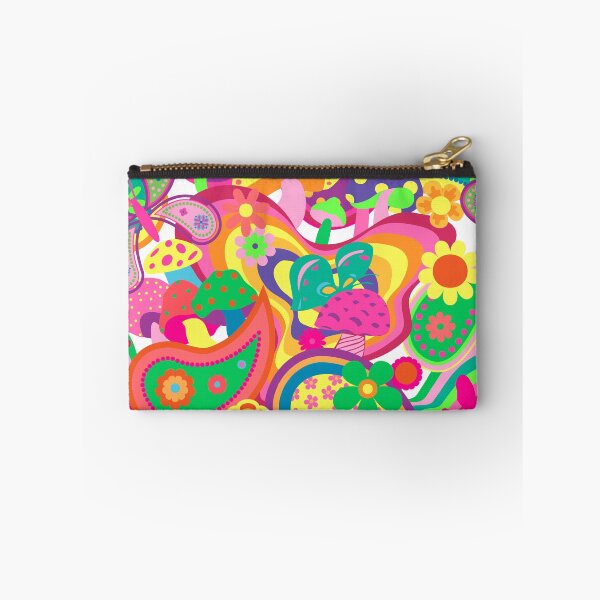 Item preview, Psychedelic Mushroom Daisy Paisley in Neon Rainbow designed and sold by YesterdayColl.