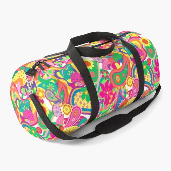 Item preview, Psychedelic Mushroom Daisy Paisley in Neon Rainbow designed and sold by YesterdayColl.