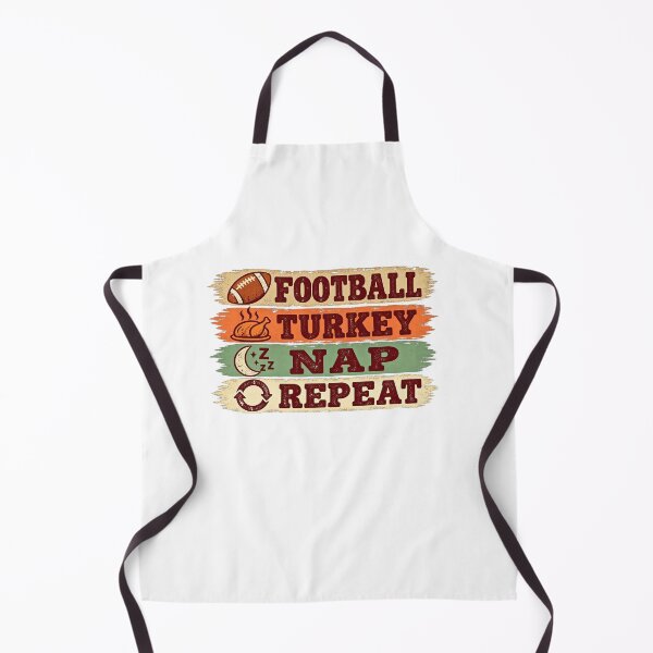 Item preview, Football Turkey Nap Repeat Thanksgiving Routine Vintage Retro designed and sold by CozyCubs-Art.