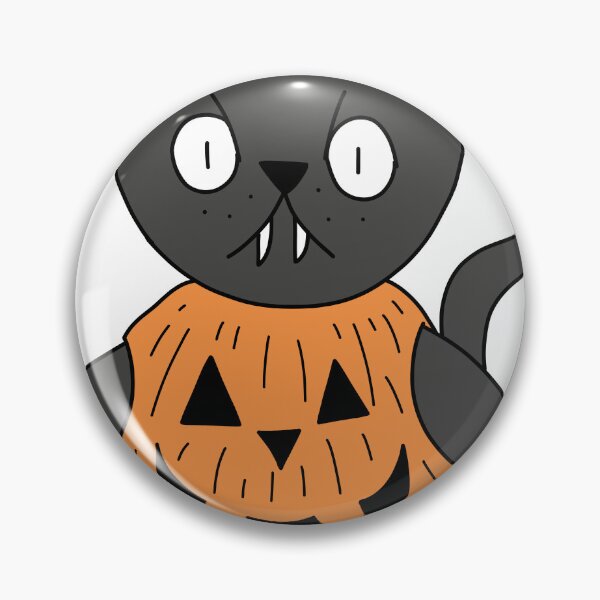 Item preview, pumpkin suit mean cat - black designed and sold by motherbrainart.