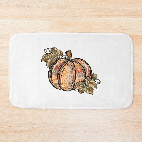 Item preview, Vintage Distressed Floral Pattern Pumpkin Autumn Graphic designed and sold by CozyCubs-Art.