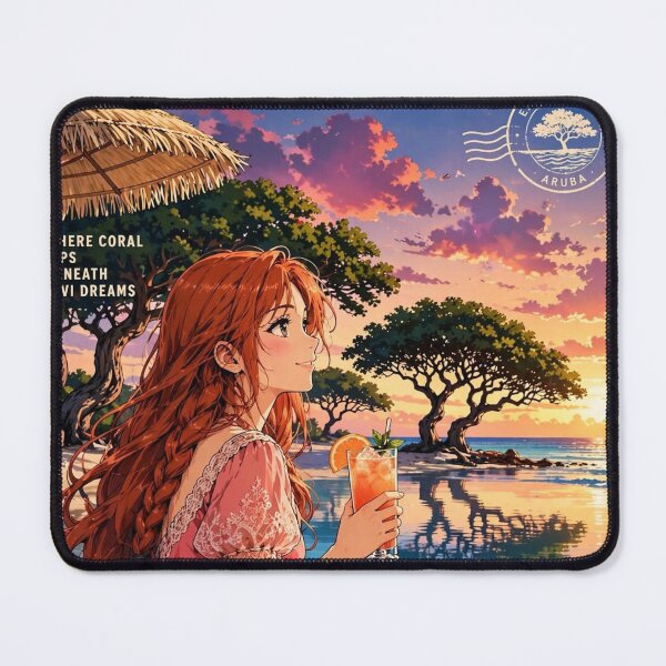 Item preview, Aruba — Eagle Beach — Sunset Beneath the Divi-Divi Trees designed and sold by DibujandoPorfa.