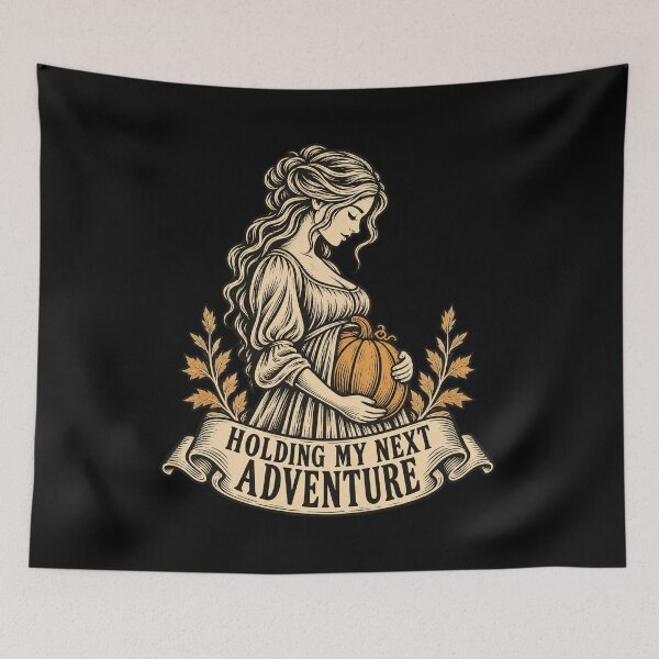 Item preview, Holding My Next Adventure - Fall Pregnancy Pumpkin designed and sold by AMICO77.