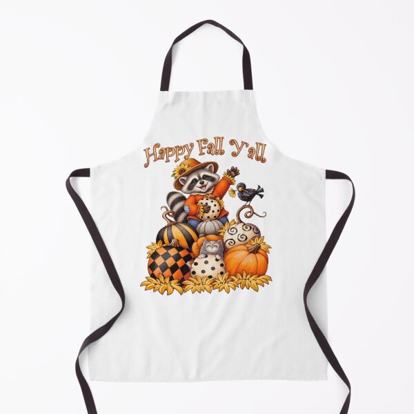Item preview, Happy Fall Y'all Cute Raccoon Pumpkin Patch Illustration designed and sold by CozyCubs-Art.
