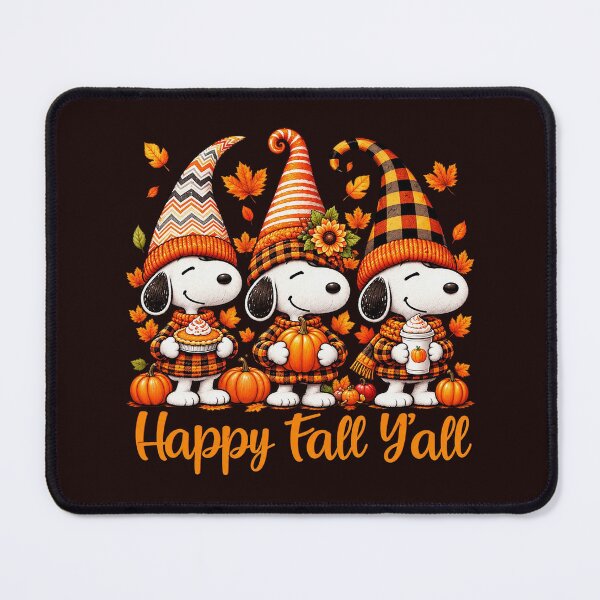 Item preview, Happy Fall Y'all Snoopy Gnomes Pumpkin Spice Autumn Graphic designed and sold by CozyCubs-Art.