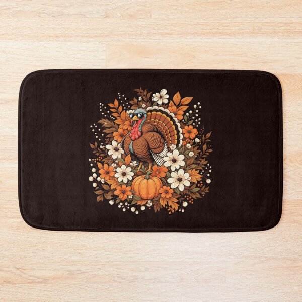Item preview, Cool Turkey Wearing Sunglasses Autumn Floral Pumpkin Graphic designed and sold by CozyCubs-Art.