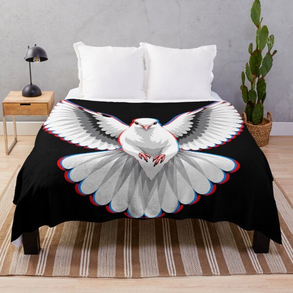 Item preview, Retro 3D Dove Flying Forward designed and sold by American Fieldmark Studio.