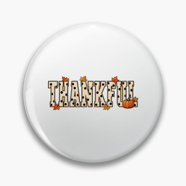 Item preview, Thankful Polka Dot Pumpkin And Maple Leaves Fall Graphic designed and sold by CozyCubs-Art.