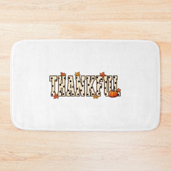 Item preview, Thankful Polka Dot Pumpkin And Maple Leaves Fall Graphic designed and sold by CozyCubs-Art.