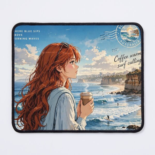 Item preview, Australia — Bondi Beach — Morning Coffee by the Pacific designed and sold by DibujandoPorfa.