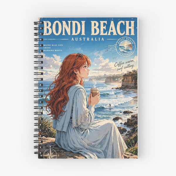 Item preview, Australia — Bondi Beach — Morning Coffee by the Pacific designed and sold by DibujandoPorfa.