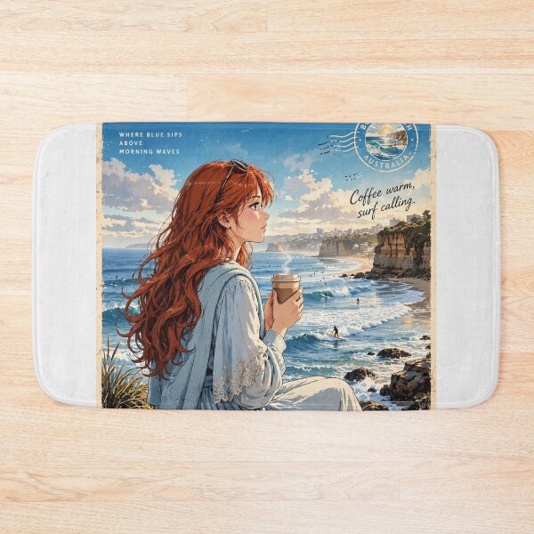 Item preview, Australia — Bondi Beach — Morning Coffee by the Pacific designed and sold by DibujandoPorfa.