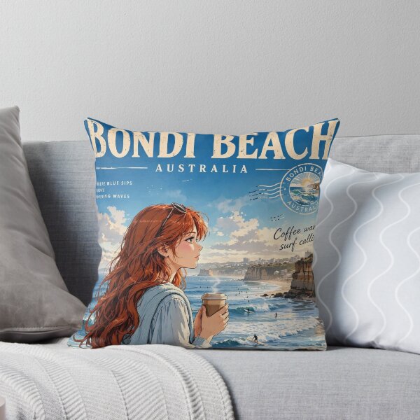 Item preview, Australia — Bondi Beach — Morning Coffee by the Pacific designed and sold by DibujandoPorfa.