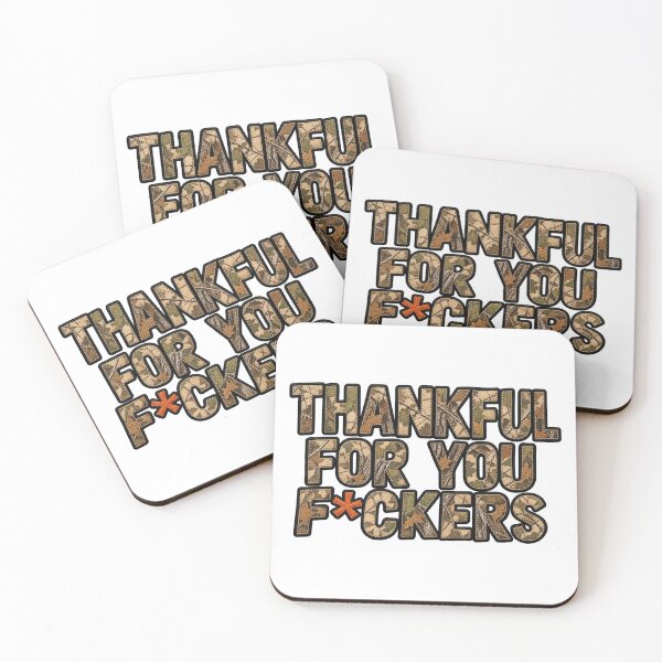 Item preview, Thankful For You F*ckers Camo Embroidery Funny Thanksgiving designed and sold by CozyCubs-Art.