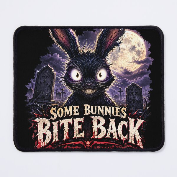 Item preview, Some Bunnies Bite Back – Dark Halloween Bunny Horror designed and sold by thirtyonestars.